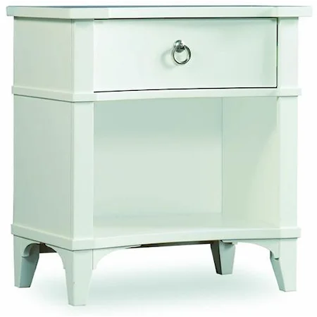 Transitional One Drawer Youth Nightstand